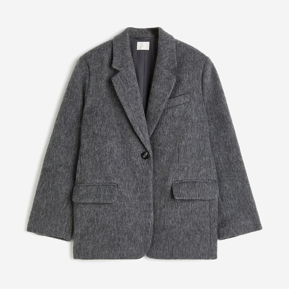 H&M OVERSIZED WOOL BLEND BLAZER JACKET